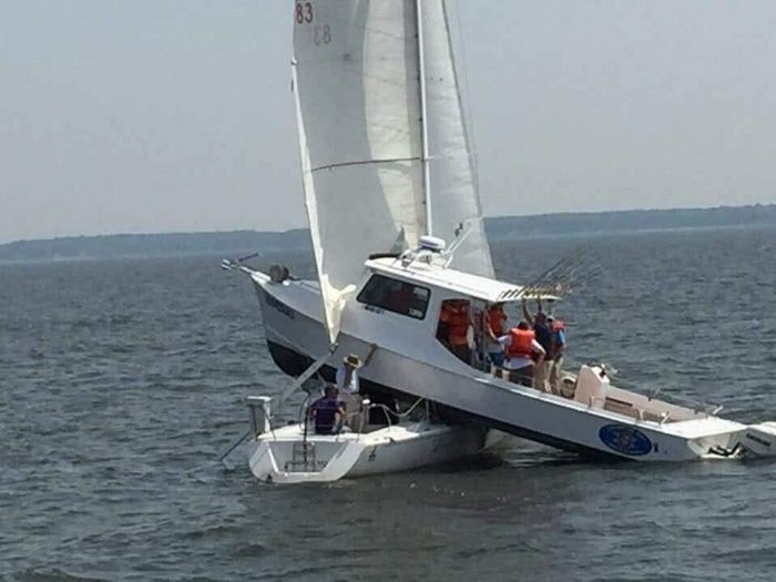 Two Boats Colliding